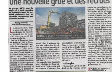 Une nouvelle grue et des recrues